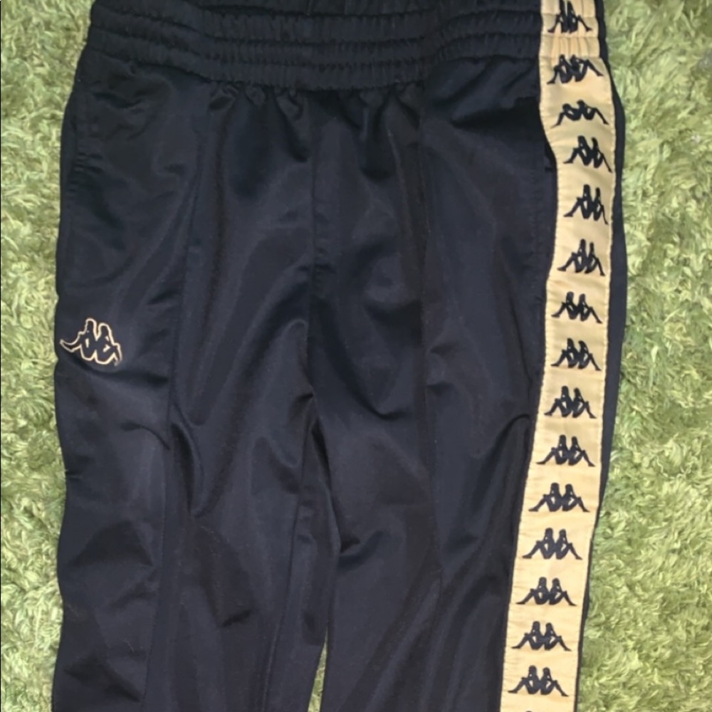 Kappa pants black and gold